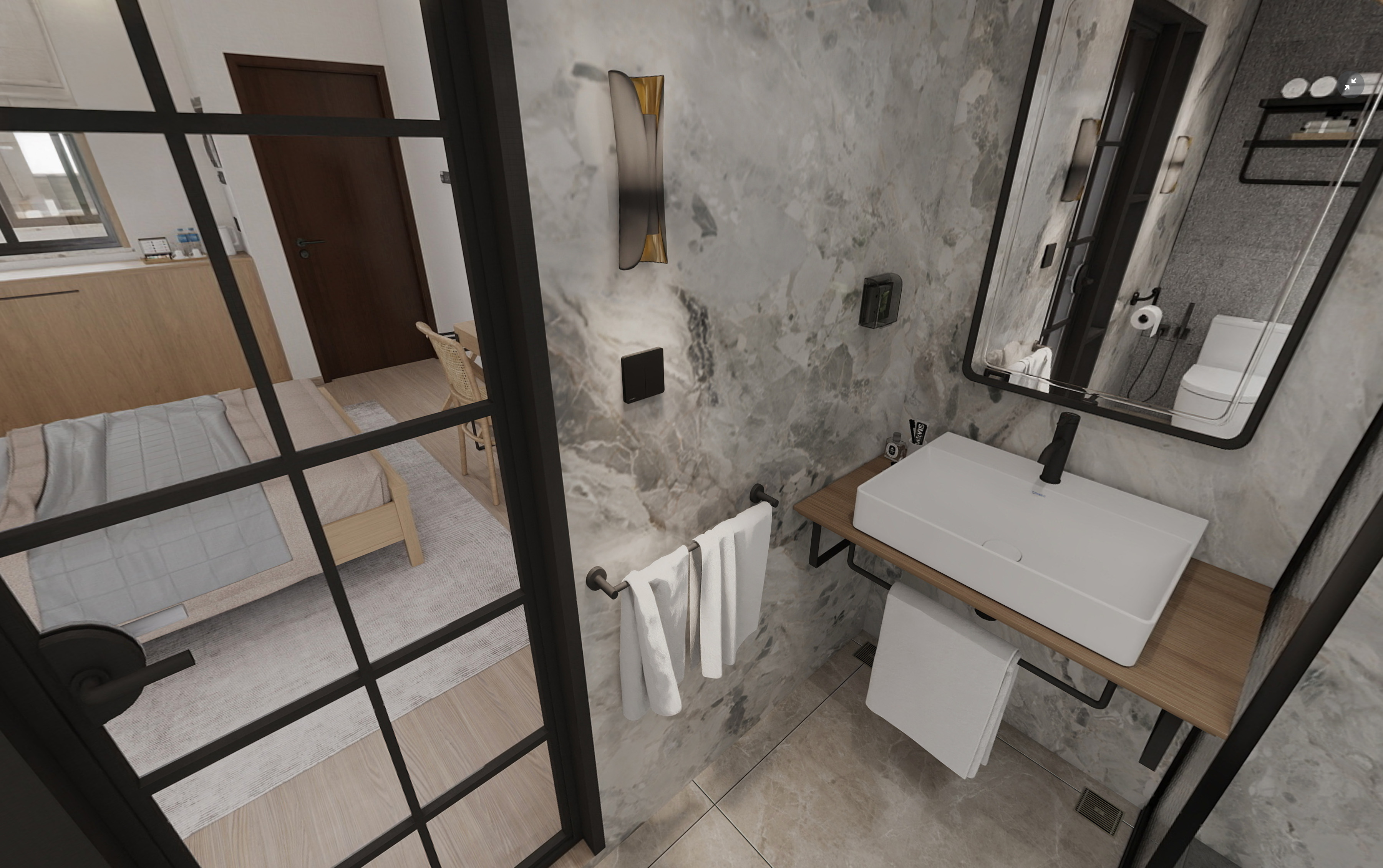 daisy passion-bathroom-double bedroom-rendering 1